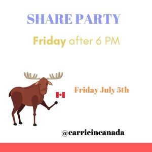 Share Party Friday July 5 - Sign up before 6
